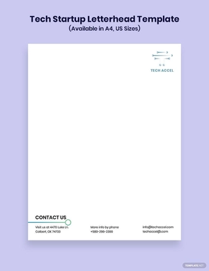 Tech Startup Letterhead Template