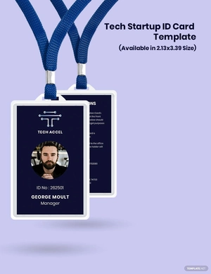 Tech Startup ID Card Template