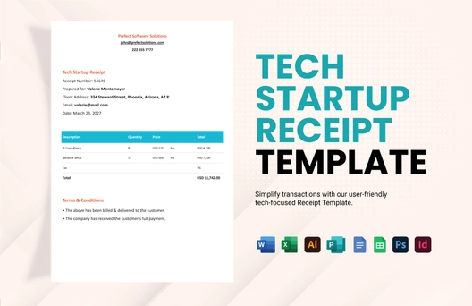 Tech Startup Receipt Template