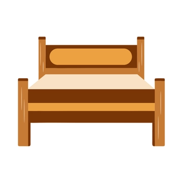 Free Wooden Bed Clipart to Edit Online
