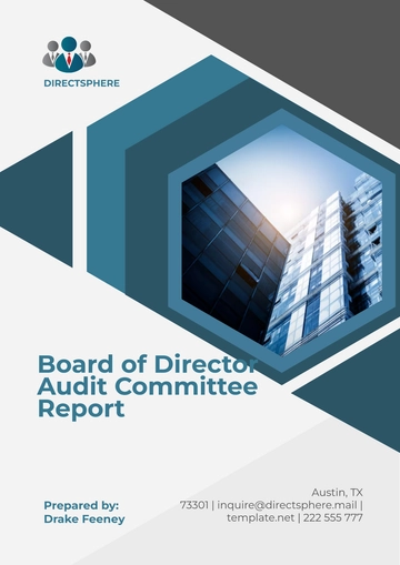 Free Board of Director Audit Committee Report Template to Edit Online