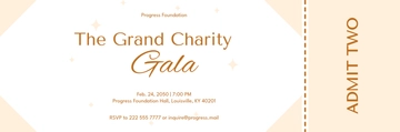 Free Modern Gala Invitation Ticket Template to Edit Online