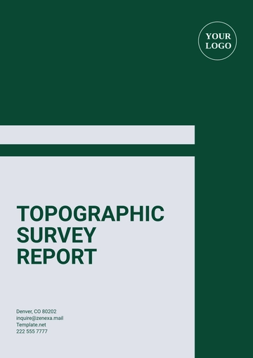 Free Topographic Survey Report Template to Edit Online
