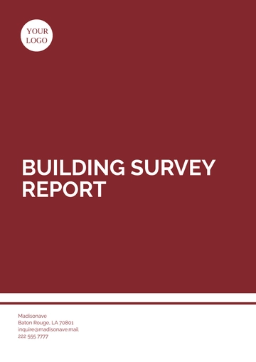 Free Building Survey Report Template to Edit Online