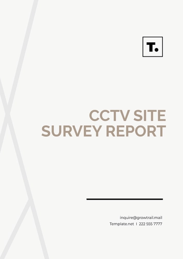 Free CCTV Site Survey Report Template to Edit Online