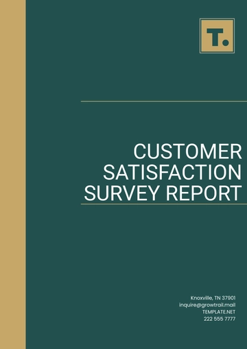Free Customer Satisfaction Survey Report Template to Edit Online
