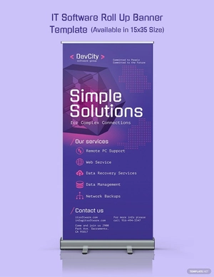 IT Software Roll Up Banner Template
