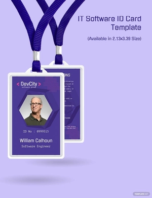 IT Software ID Card Template
