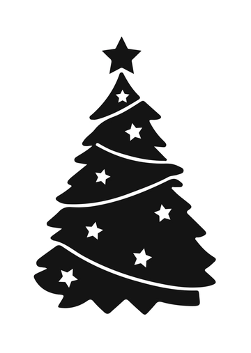Free Christmas Tree Stencil Template to Edit Online