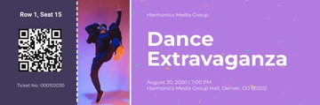 Free Dance Event Invitation Ticket Template to Edit Online