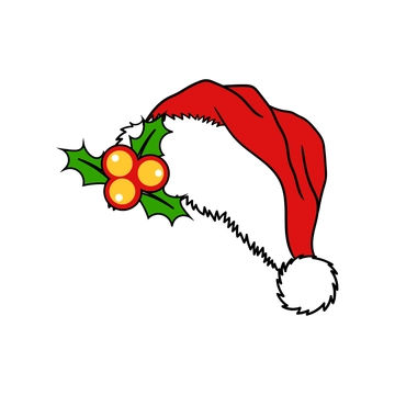 Free Cartoon Santa Hat Clipart to Edit Online