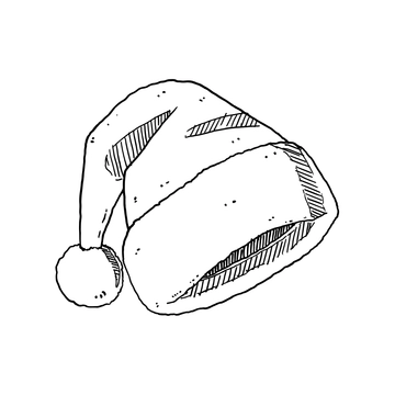 Free Santa Hat Outline Clipart to Edit Online