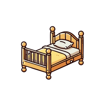 Free Cartoon Bed Clipart to Edit Online