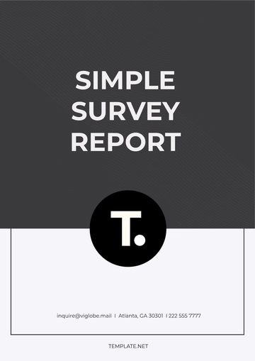 Free Simple Survey Report Template to Edit Online