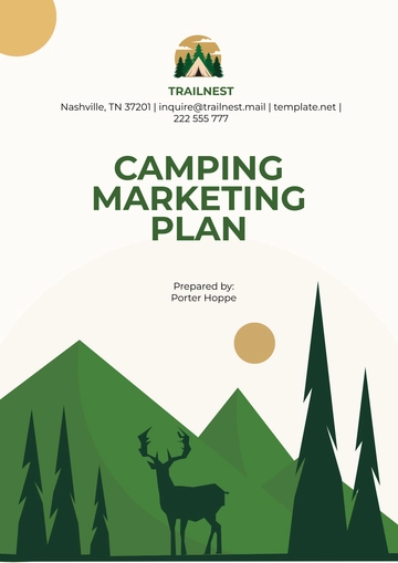 Free Camping Marketing Plan Template to Edit Online