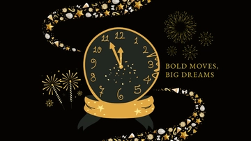Free New Year Clock Background Template to Edit Online