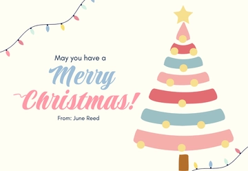 Free Pastel Christmas Tree Template to Edit Online