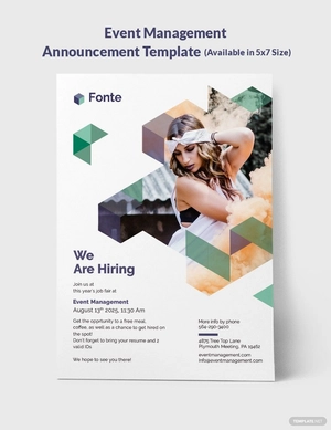 Event Management Announcement Template