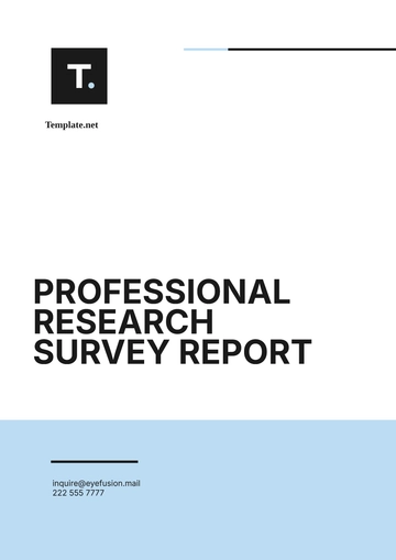 Free Professional Research Survey Report Template to Edit Online