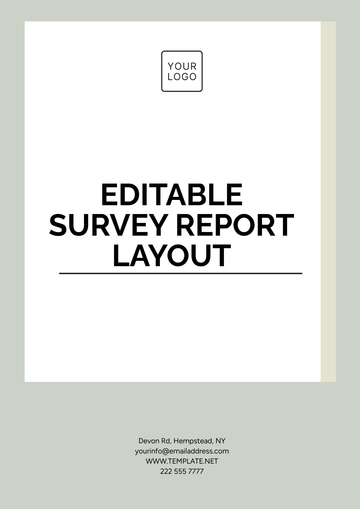 Free Editable Survey Report Layout Template to Edit Online