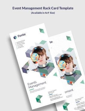 Event Management Rack Card Template
