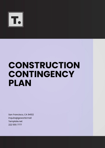 Free Construction Contingency Plan Template to Edit Online