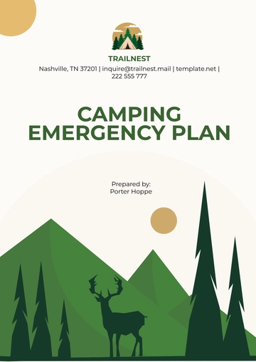 Free Camping Emergency Plan Template to Edit Online