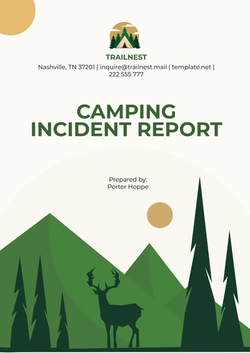 Free Camping Incident Report Template to Edit Online