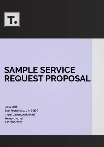 Free Sample Service Request Proposal Template to Edit Online