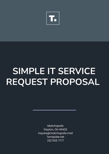 Free Simple IT Service Request Proposal Template to Edit Online