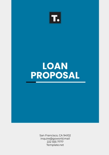 Free Loan Proposal Template to Edit Online