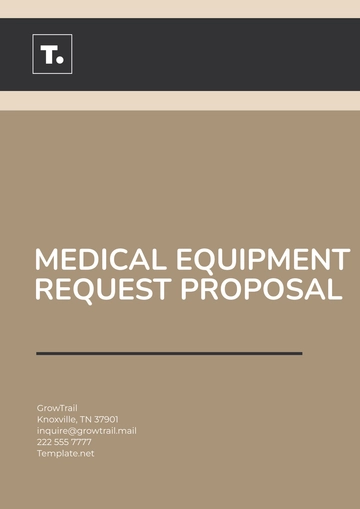Free Medical Equipment Request Proposal Template to Edit Online