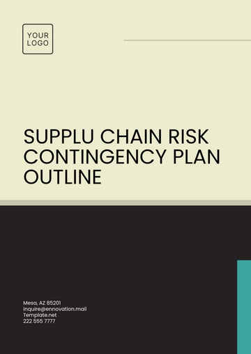 Free Supply Chain Risk Contingency Plan Outline Template to Edit Online