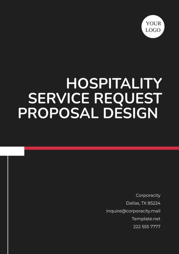 Free Hospitality Service Request Proposal Design Template to Edit Online