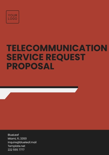 Free Telecommunication Service Request Proposal Template to Edit Online