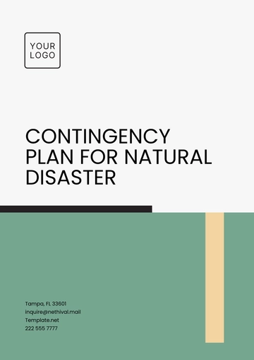 Free Contingency Plan for Natural Disasters Template to Edit Online