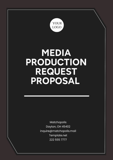 Free Media Production Request Proposal Template to Edit Online