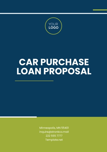 Free Car Purchase Loan Proposal Template to Edit Online