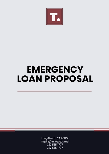 Free Emergency Loan Proposal Template to Edit Online