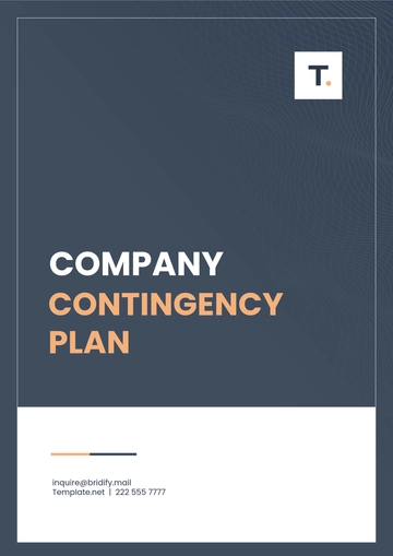 Free Company Contingency Plan Template to Edit Online