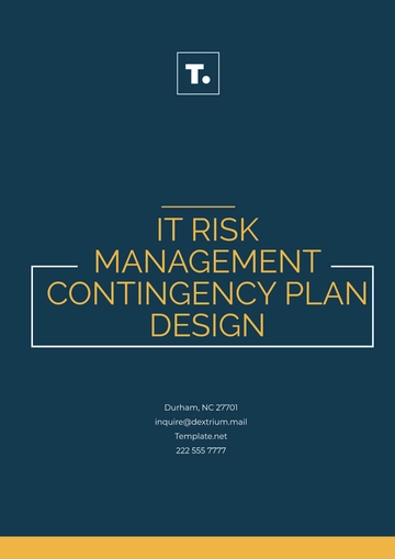 Free IT Risk Management Contingency Plan Design Template to Edit Online