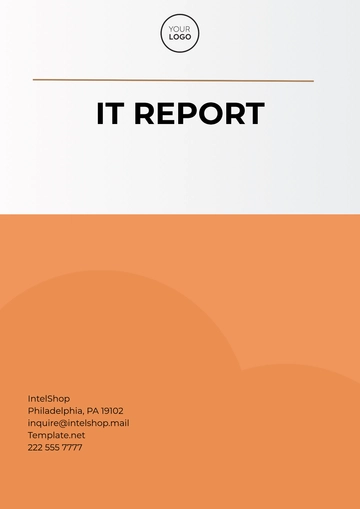 Free IT Report Template to Edit Online