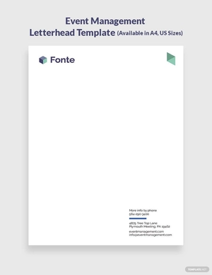 Event Management Letterhead Template