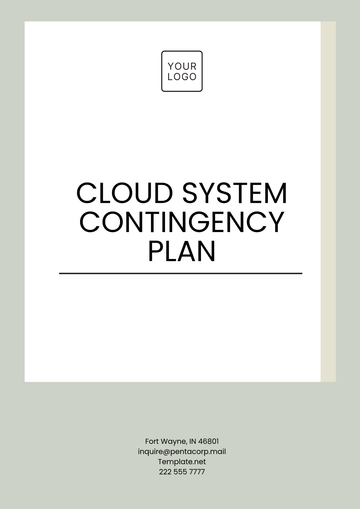 Free Cloud System Contingency Plan Template to Edit Online
