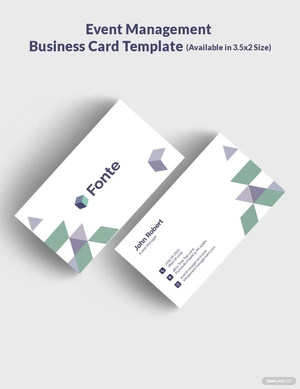 Event Management Business Card Template