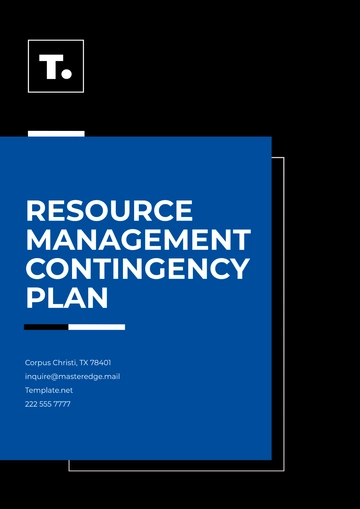 Free Resource Management Contingency Plan Template to Edit Online