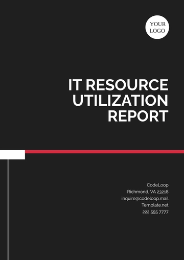 Free IT Resource Utilization Report Template to Edit Online