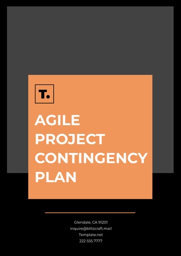 Free Agile Project Contingency Plan Template to Edit Online
