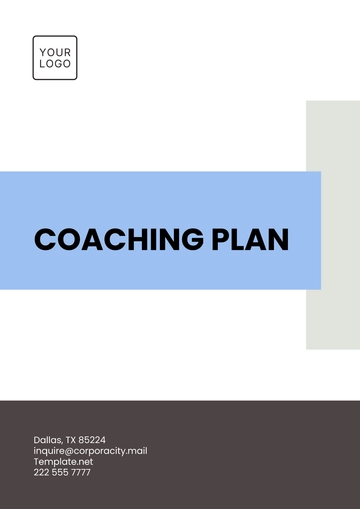 Free Coaching Plan Template to Edit Online