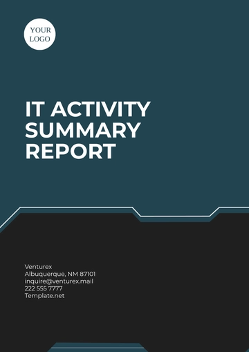 Free IT Activity Summary Report Template to Edit Online